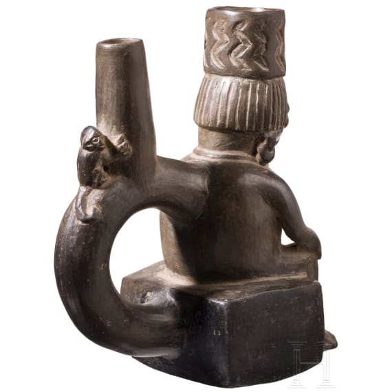 Pr&auml;kolumbisches, fig&uuml;rliches Gef&auml;&szlig;, peruanische Nordk&uuml;ste, wohl Moche-Kultur, 4. - 8. Jhdt.