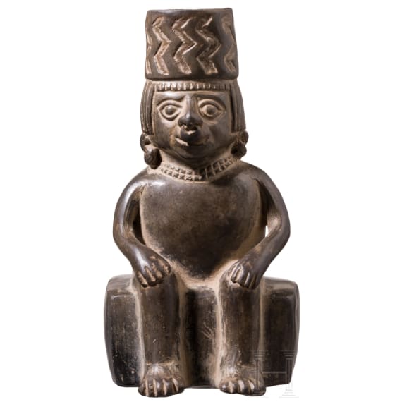 Pr&auml;kolumbisches, fig&uuml;rliches Gef&auml;&szlig;, peruanische Nordk&uuml;ste, wohl Moche-Kultur, 4. - 8. Jhdt.