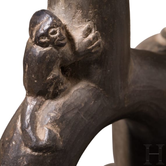 Pr&auml;kolumbisches, fig&uuml;rliches Gef&auml;&szlig;, peruanische Nordk&uuml;ste, wohl Moche-Kultur, 4. - 8. Jhdt.