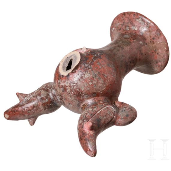 Pr&auml;kolumbische Vase mit Vogelf&uuml;&szlig;en, peruanische Nordk&uuml;ste, wohl Moche-Kultur, 4. - 8. Jhdt.