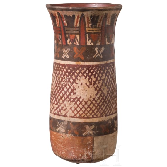 Pr&auml;kolumbische Vase, Peru, wohl Nasca-Kultur (Nazca), 3. - 8. Jhdt.