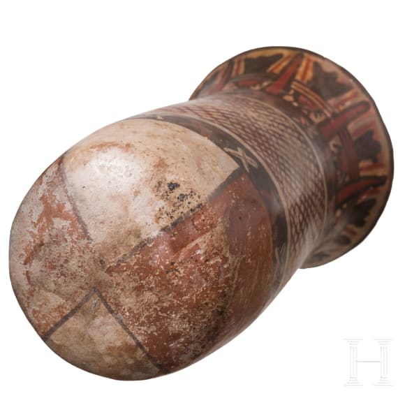 Pr&auml;kolumbische Vase, Peru, wohl Nasca-Kultur (Nazca), 3. - 8. Jhdt.