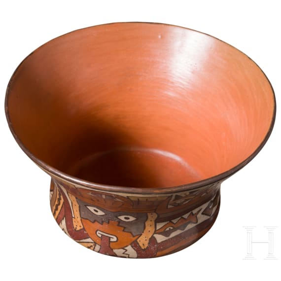 Pr&auml;kolumbische Tonschale, Peru, wohl Nasca-Kultur (Nazca), 3. - 8. Jhdt.