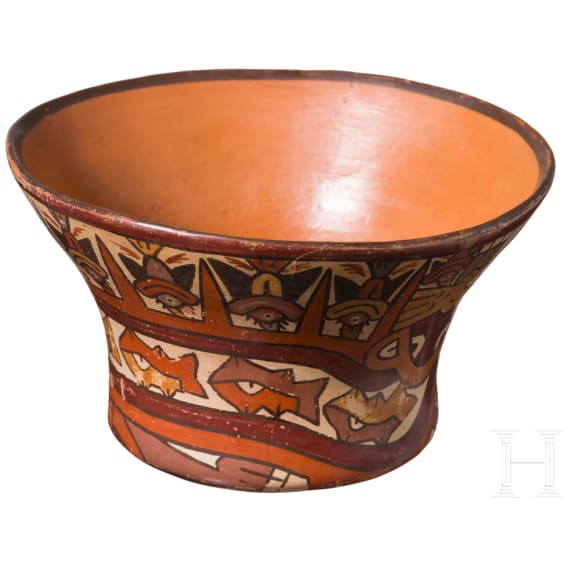 Kleine, pr&auml;kolumbische Schale, Peru, wohl Nasca-Kultur (Nazca), 3. - 8. Jhdt.