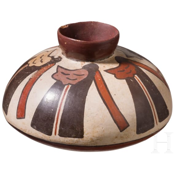 Pr&auml;kolumbisches Tongef&auml;&szlig;, Peru, wohl Nasca-Kultur (Nazca), 3. - 8. Jhdt.