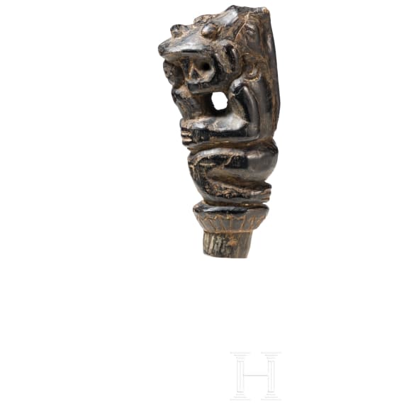 Pr&auml;kolumbisches Figurengef&auml;&szlig; und Figur, Peru, Lambayeque, Chimu-Kultur, wohl 11. - 15. Jhdt.