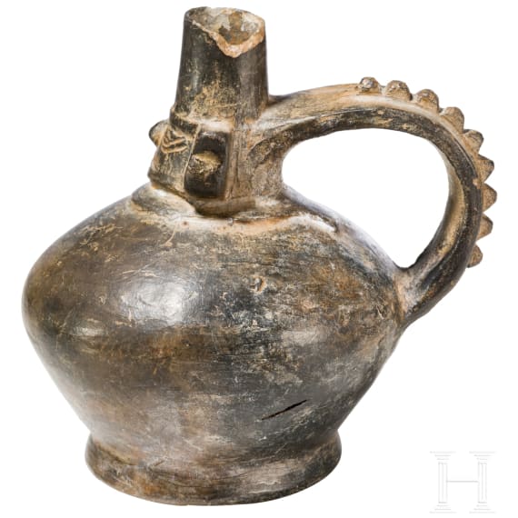 Pr&auml;kolumbisches Figurengef&auml;&szlig; und Figur, Peru, Lambayeque, Chimu-Kultur, wohl 11. - 15. Jhdt.