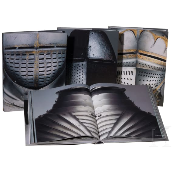 Four illustrated books by Carlo Paggiarino on armour and ancient weapons