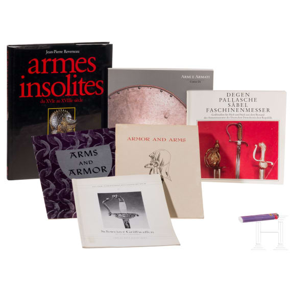 Six books and booklets on the subject of antique weapons and armour, second half of the 20th century