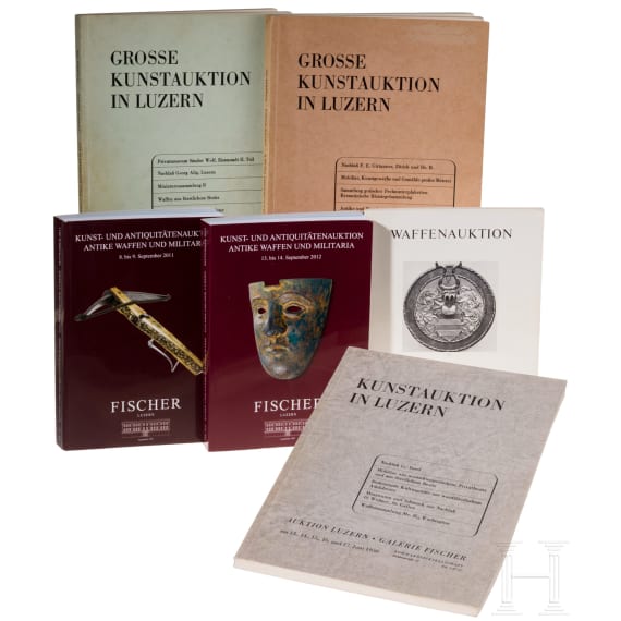 Six catalogs from the Fischer Gallery in Lucerne
