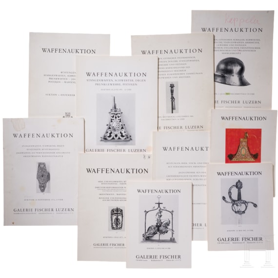10 auction catalogues of Galerie Fischer, 1969 to 1984