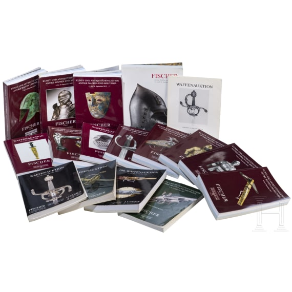 17 auction catalogues of Fischer auctions of arms & armour, Lucerne, 1982 to 2014