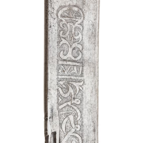 Yatagan mit gro&szlig;em Walrossgriff, balkant&uuml;rkisch, datiert 1870