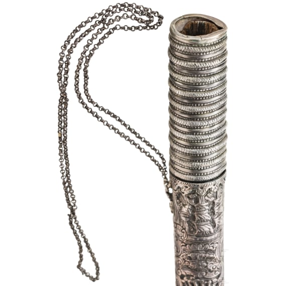 A Cretan silver mounted yatagan with wootz blade, late 18th century