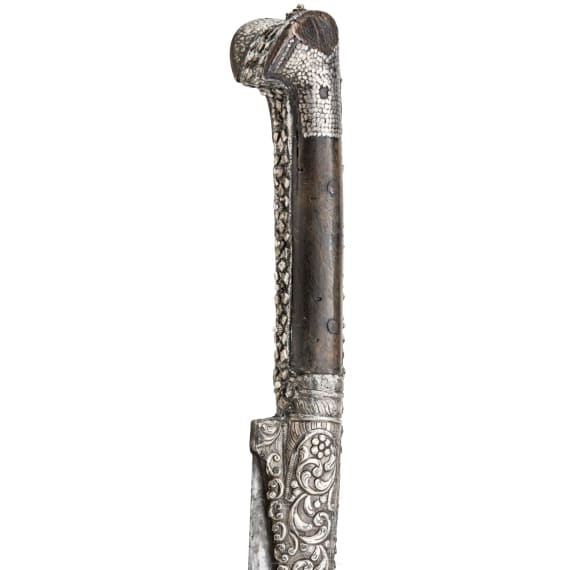 A Cretan silver-mounted yatagan, 19th century