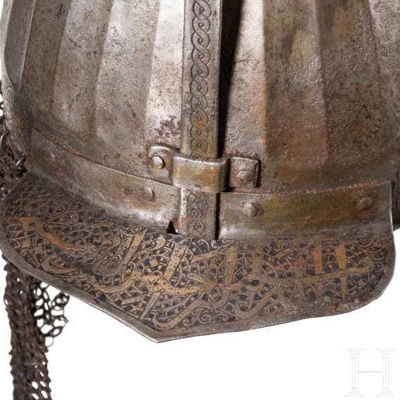 Ottoman turban helmet in the 16th-century style, historicism, 19th century.
