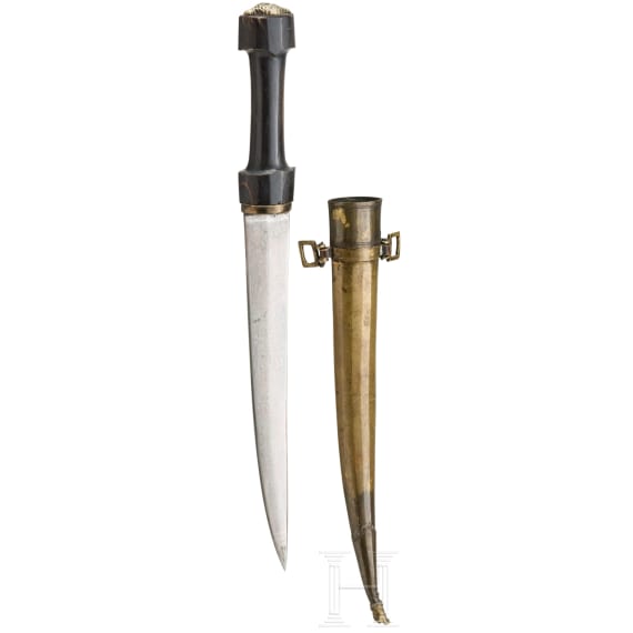 An Ottoman khanjar with a wootz blade, circa 1800