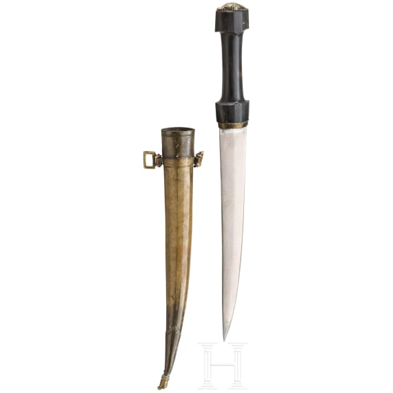 An Ottoman khanjar with a wootz blade, circa 1800
