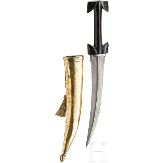 An Ottoman khanjar with Wootz blade, first half of the 19th century