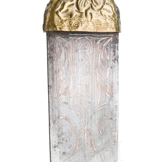 An Ottoman khandjar studded with stones, late 19th century