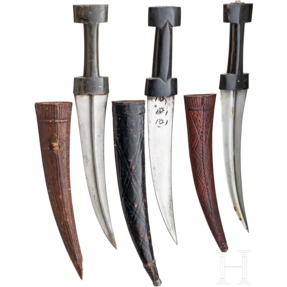 Three Iraqi khanjars, 19th century