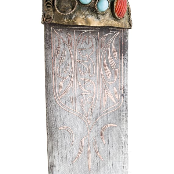 An Ottoman khandjar studded with stones, late 19th century