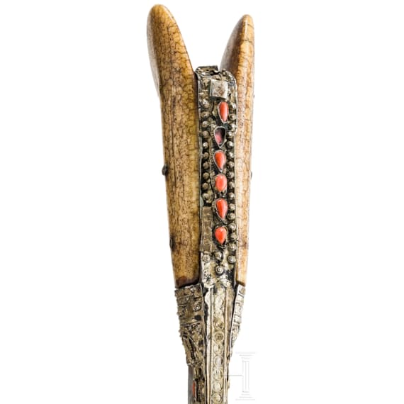 An Ottoman yatagan with walrus grips, late 18th century