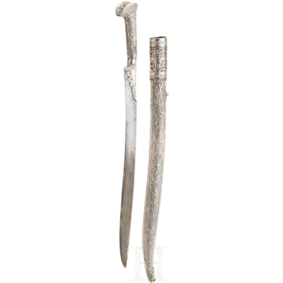 An Ottoman silver mounted yatagan, ca. 1820