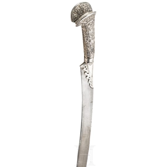 An Ottoman silver mounted yatagan, ca. 1820