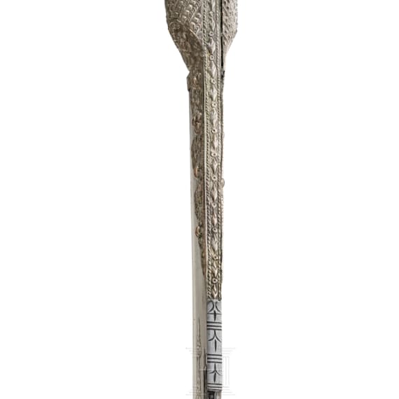 An Ottoman silver-damascened yatagan, dated 1861