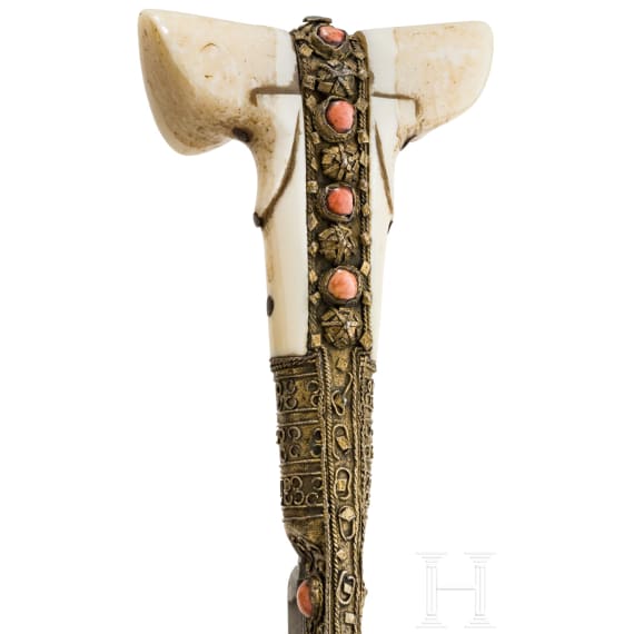 An Ottoman silver mounted boy's yatagan, 19th century