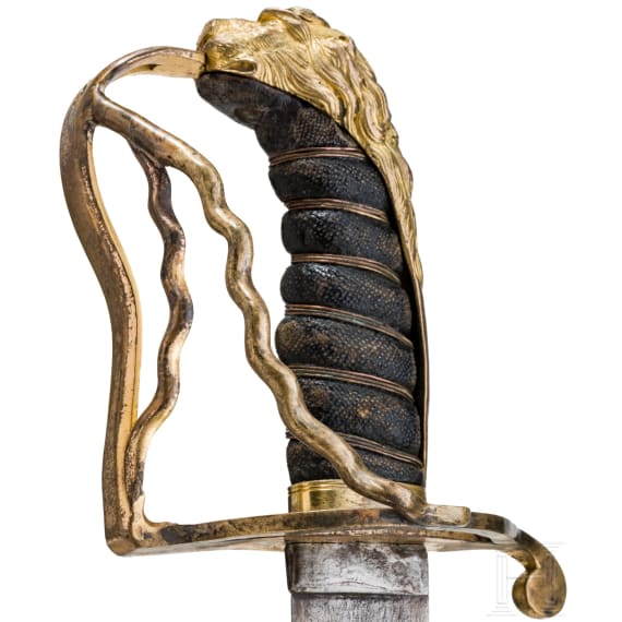A British officer's sabre with a late 15th/early 16th century Mamluk Haji Sunqur blade