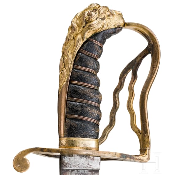 A British officer's sabre with a late 15th/early 16th century Mamluk Haji Sunqur blade