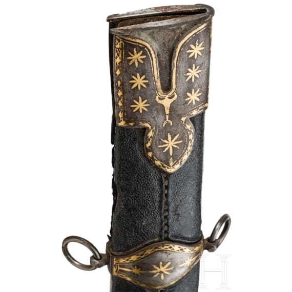 An silver-damascened kilic, dated 1807