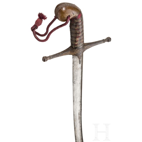 An Ottoman gold-inlaid kilij, 19th century.