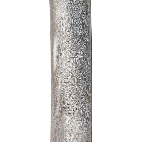 An Ottoman shamshir with wootz blade, ca. 1800