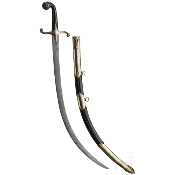 A silver-mounted and gilded Ottoman shamshir, circa 1820