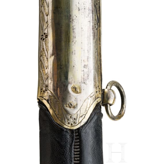 A silver-mounted and gilded Ottoman shamshir, circa 1820