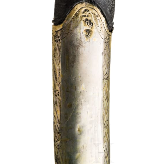 A silver-mounted and gilded Ottoman shamshir, circa 1820