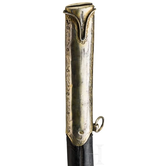 A silver-mounted and gilded Ottoman shamshir, circa 1820