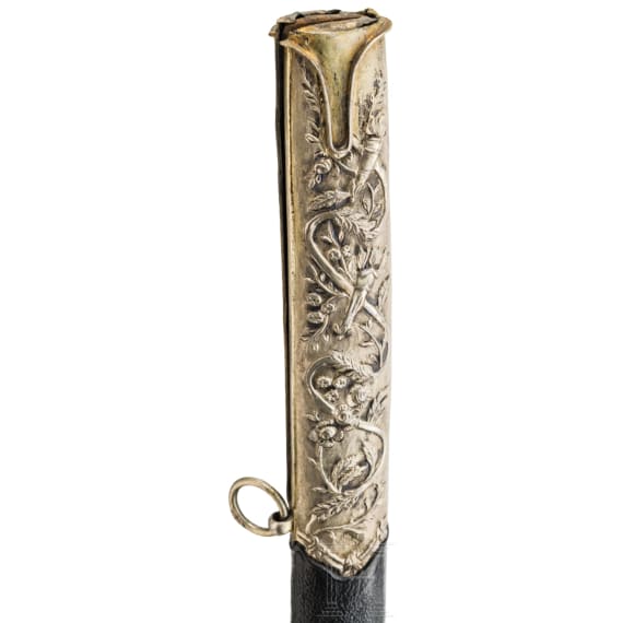 An Ottoman silver-mounted and gilded shamshir, Ottoman, circa 1820