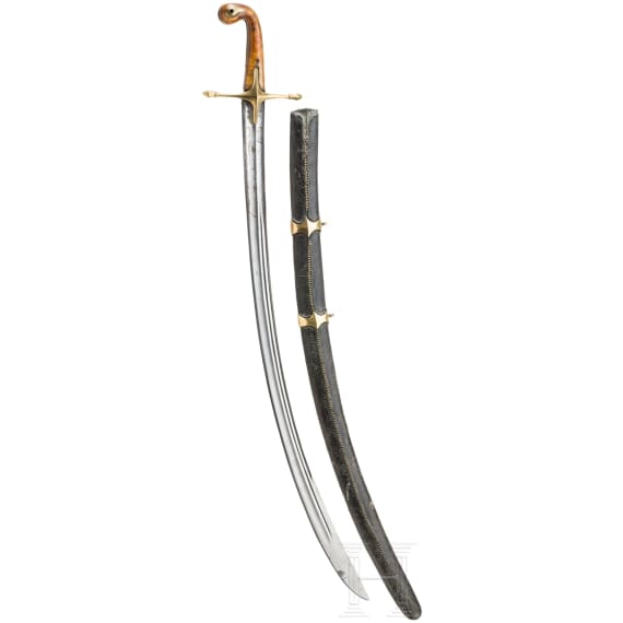 An Ottoman shamshir with a European blade, first half of the 19th century.