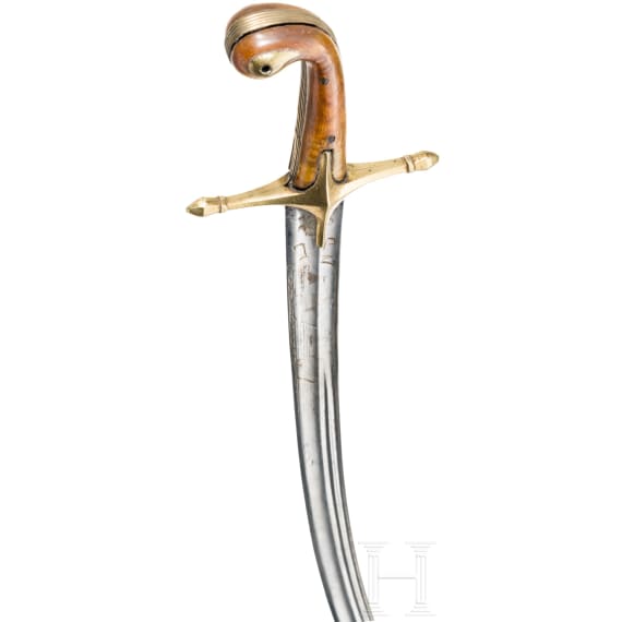 An Ottoman shamshir with a European blade, first half of the 19th century.