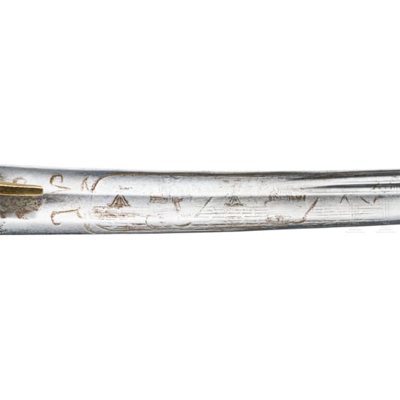 An Ottoman shamshir with a European blade, first half of the 19th century.