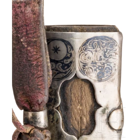 A Caucasian silver mounted kinzal, late 19th century
