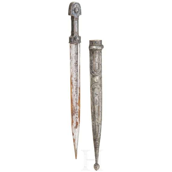 A German silver mounted Caucasian kinzal, ca. 1900