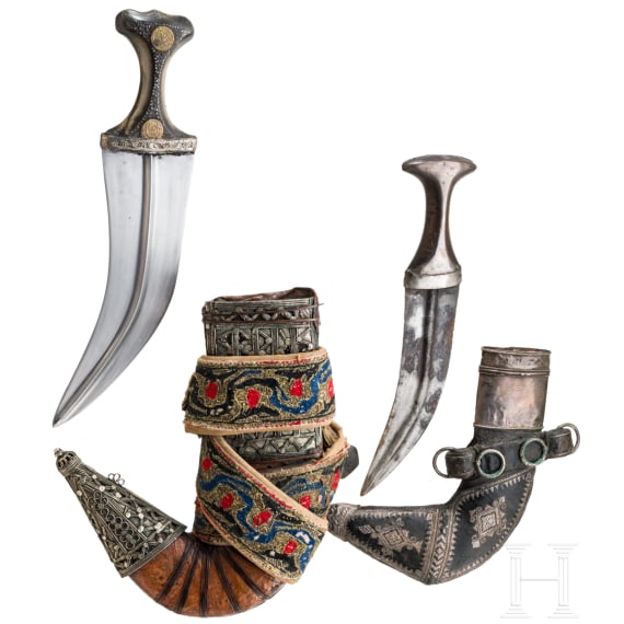 Two Yemenite jambiyas, 19th/20th century