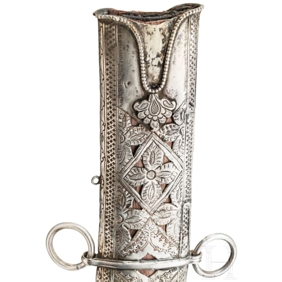 A silver mounted sabre (saif), Saudi Arabia, 19th century