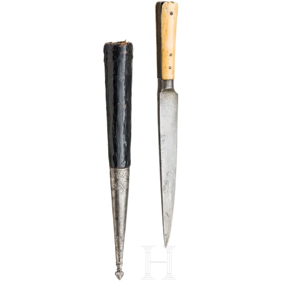 A Persian kard with wootz blade, ca. 1800
