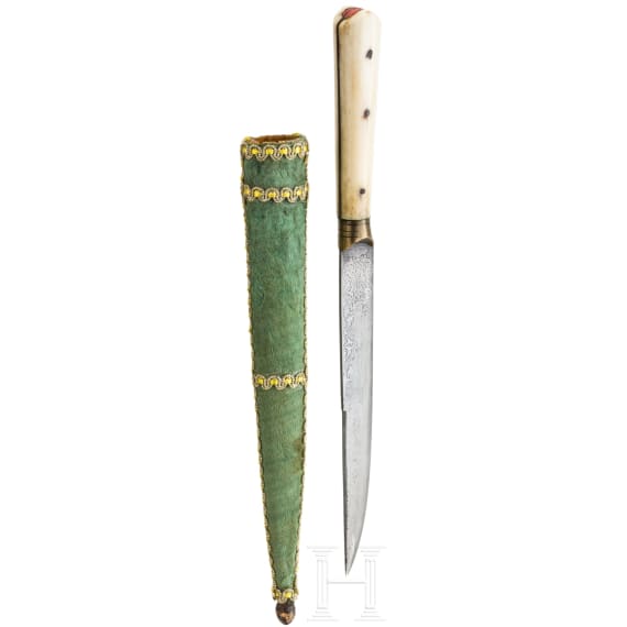 A Persian kard with etched blade, 19th century